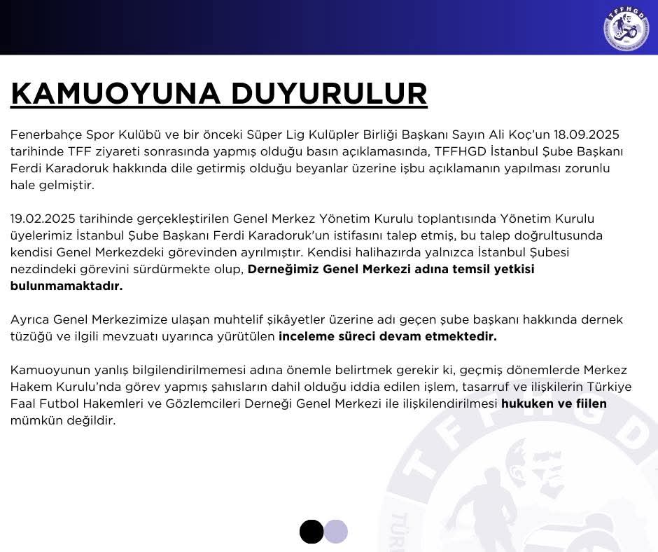 KAMUOYUNA DUYURULUR