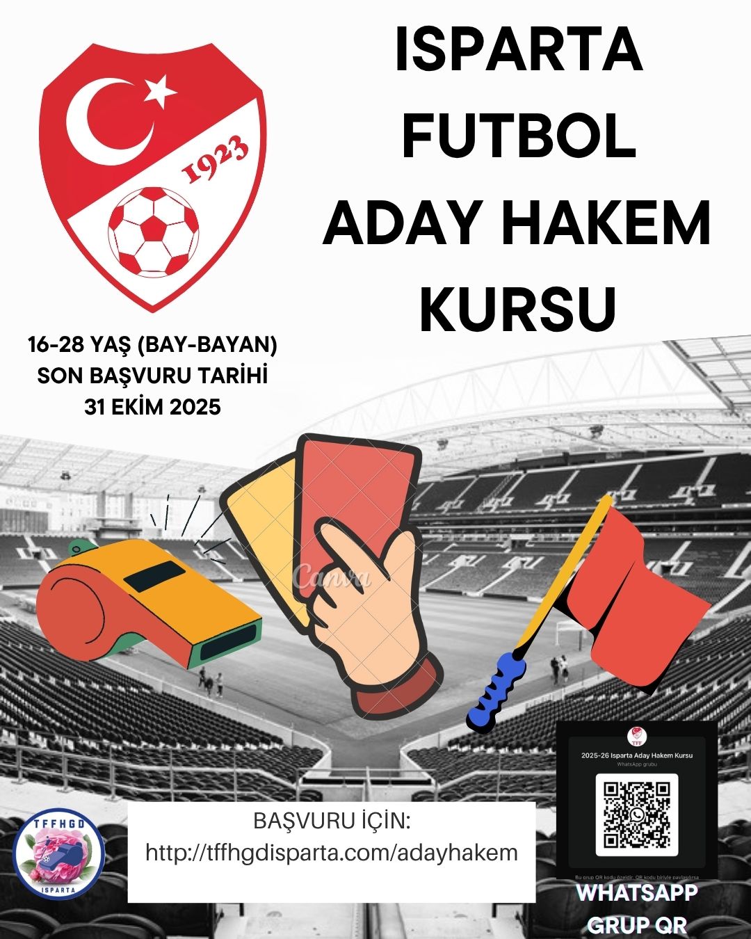 İlimizde Aday Hakem Kursu Açılacaktır.