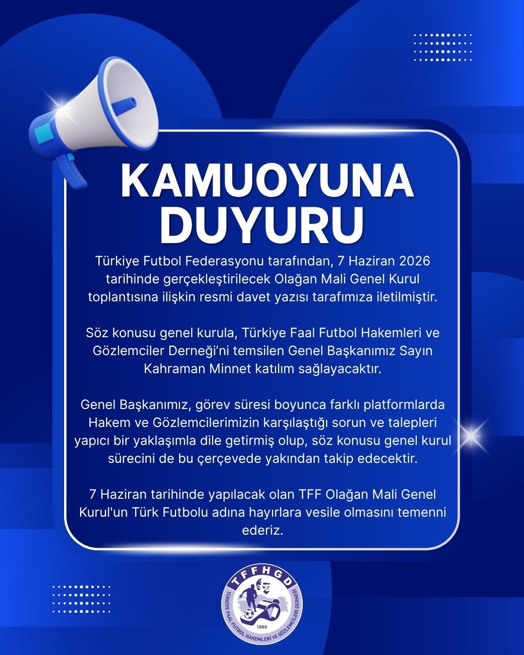 Kamuoyuna Duyurulur